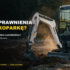 Operator minikoparki w akcji. Dowiedz się, jakie uprawnienia są potrzebne na kurs na minikoparkę i zdobądź nowe kwalifikacje.