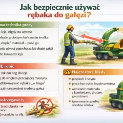 Instrukcja bezpiecznego używania rębaka do gałęzi. Dowiedz się, co to jest rębak i jak go obsługiwać, unikając błędów.