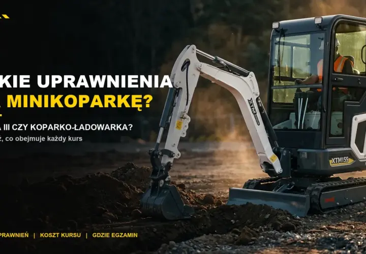 Operator minikoparki w akcji. Dowiedz się, jakie uprawnienia są potrzebne na kurs na minikoparkę i zdobądź nowe kwalifikacje.