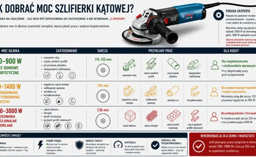 Rozmiary tarcz do szlifierki kątowej - Które wybrać?