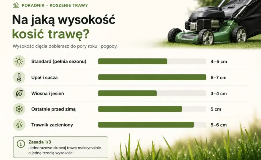 Na jaką wysokość kosić trawę, żeby była gęsta i odporna?