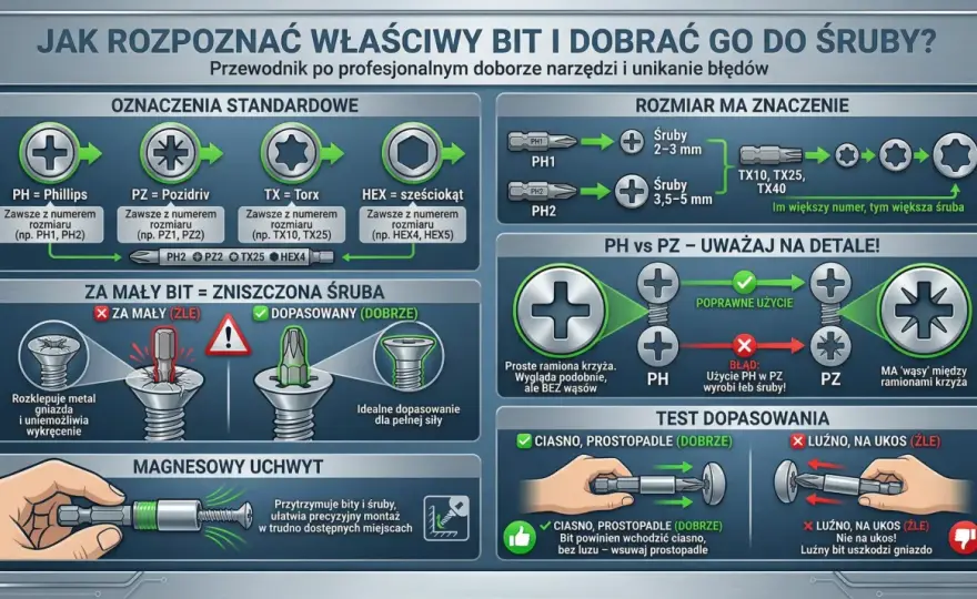 Rodzaje śrubokrętów - jak dobrać właściwy grot i nie zniszczyć śruby