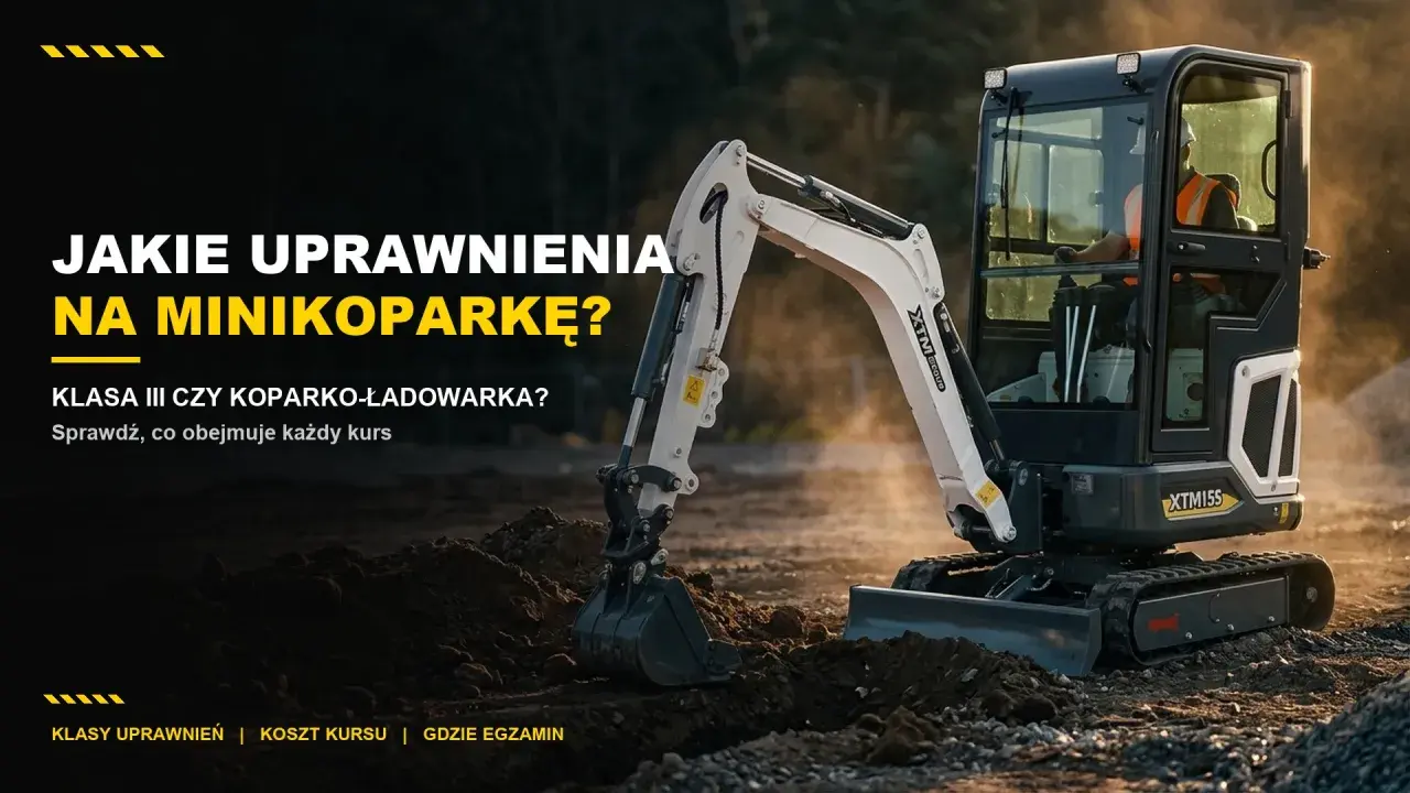 Operator minikoparki w akcji. Dowiedz się, jakie uprawnienia są potrzebne na kurs na minikoparkę i zdobądź nowe kwalifikacje.